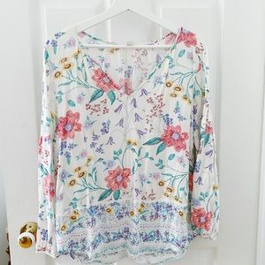 Old Navy Floral Peasant Top